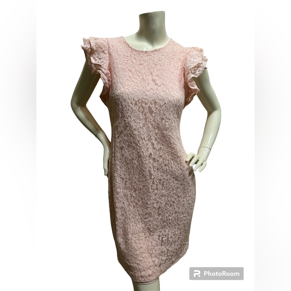 Tommy HillFigire Light Pink Lace Dress, US 8, M